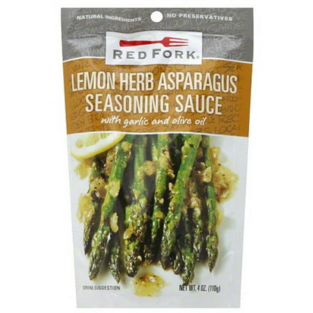 Red Fork Lemon Herb Asparagus Seasoning Sauce, 4 oz, (Pack of