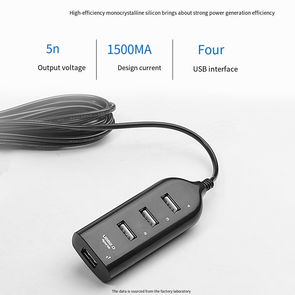 yaaqii 5V 8W Solar Panel Generator Outdoor Charging With 4 USB Ports Solar Charger