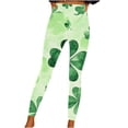thumbnail image 3 of LEKWK Yoga Leggings Women St Patricks Day Four Leaf Clover Yoga Pants High Waist Irish Festival Gym Leggings Stretchy Holiday Party Costume Outfits, 3 of 7