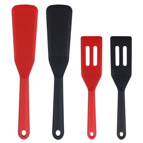 Silicone Cooking Utensils Spatulas Beef Meat Egg Kitchen Scraper Wide Pizza Shovel Non-stick Turners Food Scraper KitchenwareBlackUnited Kingdom He Qiyong unisex