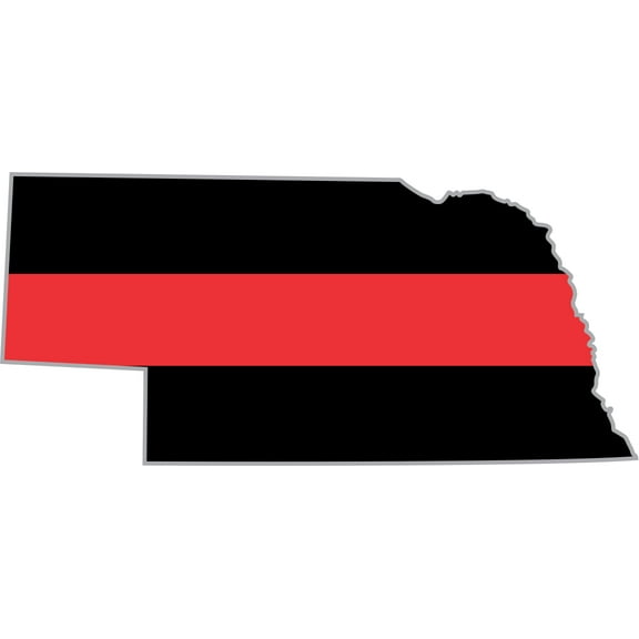 3.8 Inch Thin Red Line Nebraska Firefighter Decal