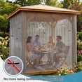thumbnail image 3 of DONGPAI Outdoor Mosquito Netting for Patio - DIY Cut to Size High Density Bug Screen Mesh Lightweight Outdoor Sheer Curtains for Gazebo Pergola Porch - Rod Pocket Hang, 5.2 ft x 10 ft (1 Panel), 3 of 10
