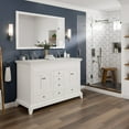 thumbnail image 3 of Eviva Elite Stamford 48" White Solid Wood Bathroom Vanity Set with Double Ogee White Carrara Quartz Top and White Undermount Porcelain Sinks, 3 of 8