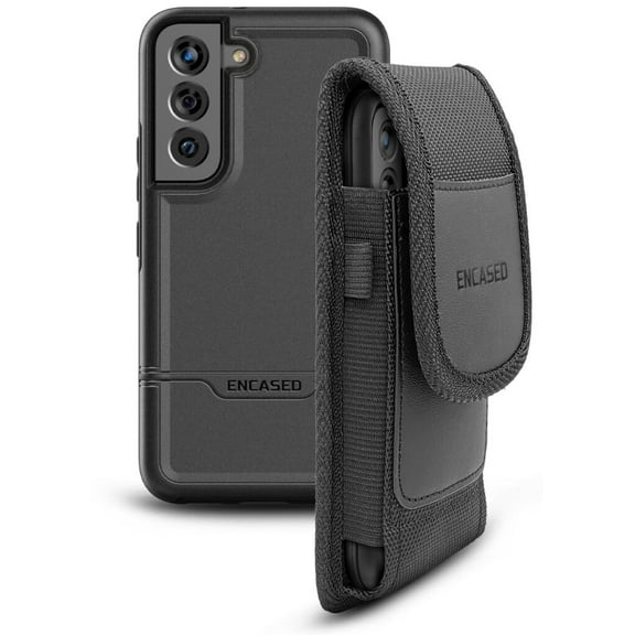 Encased Nylon Holster & Rebel Case Compatible with Samsung Galaxy S22 Plus Belt Clip Case and Pouch