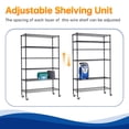 thumbnail image 2 of CL.HPAHKL 6 Tier Layer Wire Shelving Unit with Wheels, 2100LBS Capacity Metal Shelving Unit for Home Heavy Duty Adjustable Storage Shelves Garage Shelves and Storages, 2 of 7