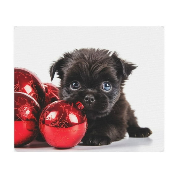 DistinctInk Mouse Pad - 1/4" Foam Rubber - Affenpinscher Puppy