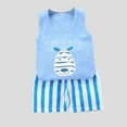 thumbnail image 4 of IROINNID Toddler Kids 2PCS Outfits Fashion Cute Cartoon Print Sleeveless Tank Top With Comfy Shorts Suit, 4 of 4