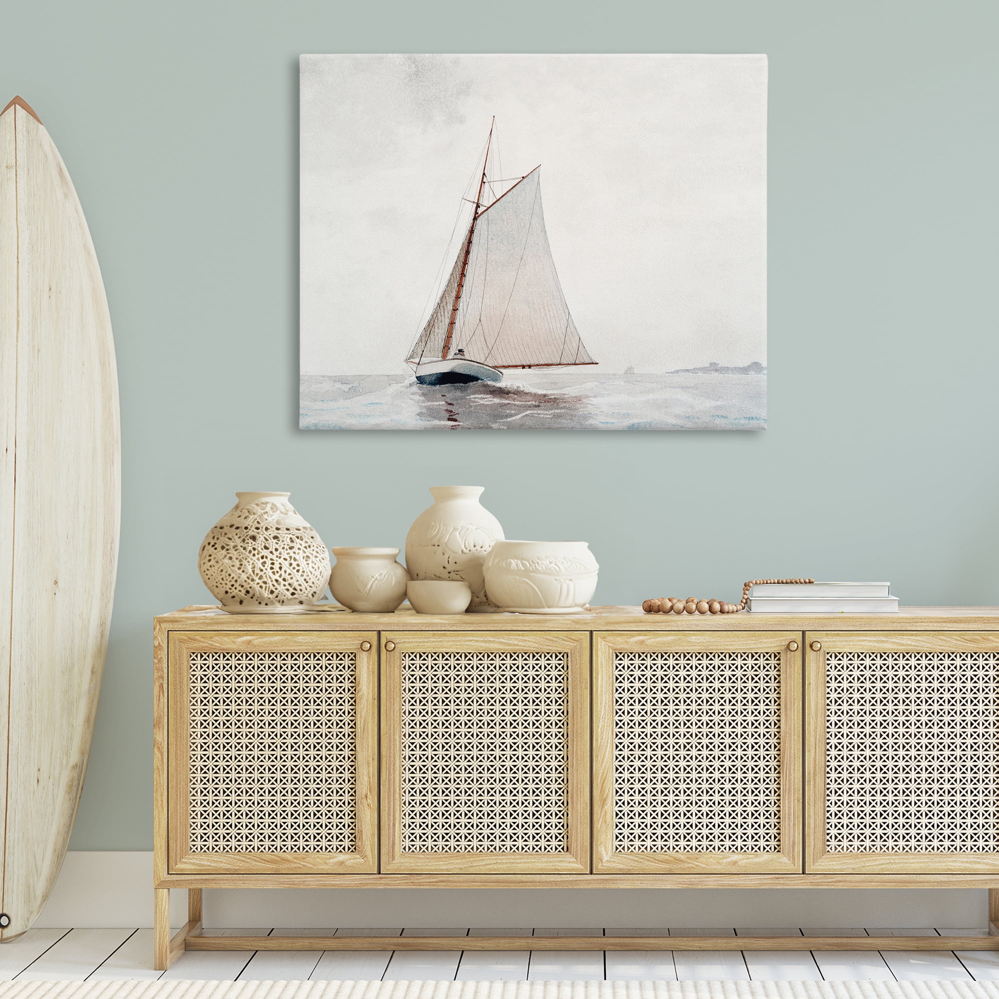 Stupell Industries Timeless Sea Vessel Transportation Painting Gallery Wrapped Canvas Art Print Wall Art, 48 x 36