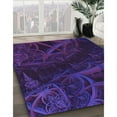thumbnail image 3 of Ahgly Company Machine Washable Indoor Square Transitional Purple Amethyst Purple Area Rugs, 4' Square, 3 of 7
