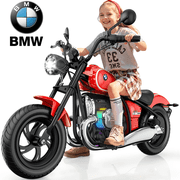TOKTOO Licensed BMW 24v Electric Dirt Bike for kid, 24V Kid Electric Motorcycle, 24V Ride on Toy for Big Kids 5-8, 300W Power Motor With Removable Training Wheels, up to 12 Miles & 13MPH, Red