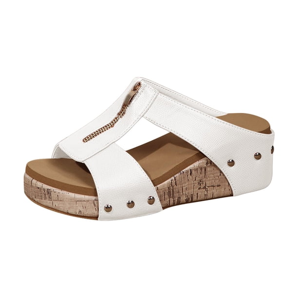 Bmisegm Hot Sandals Women Teen Slippers for Girls Beach Sandals Girls Sandals Women Sandals Platform Sandals Womens Sandals Summer White 9