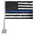 thumbnail image 2 of USA Thin Blue Line 12"x18" Double Sided Polyester Car Vehicle Flag, 2 of 5