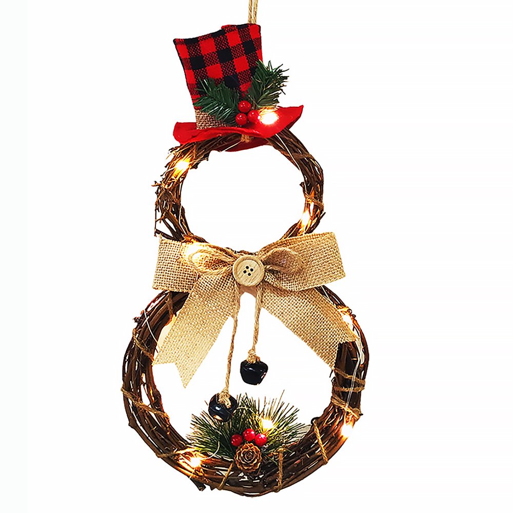 1111Fourone Christmas Theme Hanging Wreath Home Office Door Wall