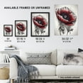 thumbnail image 4 of Remembrance Day Poppy Flower Detailed Coloured Pencil Drawing Red Grey WWI Memorial Symbol Nature Colourful Bright Floral Modern Artwork Art Print Framed Poster Wall Decor 12x16 inch, 4 of 5