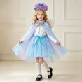 thumbnail image 2 of REDARER Kids Fairy Cosplay Set Glitter Tulle Tutu Skirt Cape Wings Headband Outfit for Halloween Festival Party Role Play Stage Performance,5-8 Years, 2 of 4
