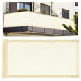 thumbnail image 1 of Uxcell Balcony Privacy Screen Shield 90% Fence Railing Cover Mesh Shade Cover for Outdoor Backyard Porch Beige 3x16', 1 of 8
