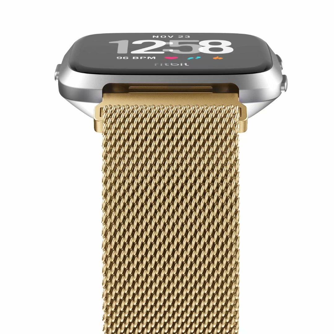Bands Compatible for Fitbit Versa/Versa Lite/SE Mesh Loop Stainless Steel Straps 