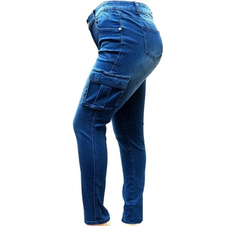 jack david twill cargo stretch skinny leg jean pants womens plus dialog displays option button additional opens zoom
