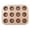Gold 12-Cavity, variant on Non-Stick Canelé Mold Pan, Heavy-Duty Carbon Steel Bakeware for Perfect French Cannelés, 4/6/9/12-Cavity