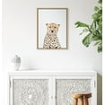 thumbnail image 6 of Kate and Laurel Sylvie Cheetah Portrait Framed Canvas Wall Art by Amy Peterson Art Studio, 18x24 Natural, Modern Jungle Animal Portrait Art for Wall, 6 of 7