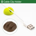 thumbnail image 2 of Clip de Soporte de Cable Universal Unique Bargains, Organizador de Gestión de Cables, 35x35x15mm, Duradero, TPR, Café para Tablero de Coche, TV, PC, Laptop, Escritorio de Oficina, 2 of 7