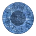 thumbnail image 3 of Unique Loom Yara Collection Area Rug - Nayer (4' Round Overdyed Blue/Blue), 3 of 7