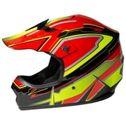 Youth Frenzy MX off-road ATV Helmet DOT Approved Color: Red/Yellow Size: Youth Large