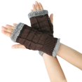 thumbnail image 3 of Resicozy Fingerless Gloves for Women Winter Warm Knit Arm Warmers Mittens Soft Hand Crochet Wrist Warmers Thumb Hole Gloves Coffee, 3 of 3