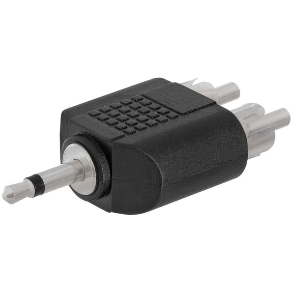 ACCL 3.5mm Mono Plug to 2xRCA Plug Adapter - Straight, 1 Pack