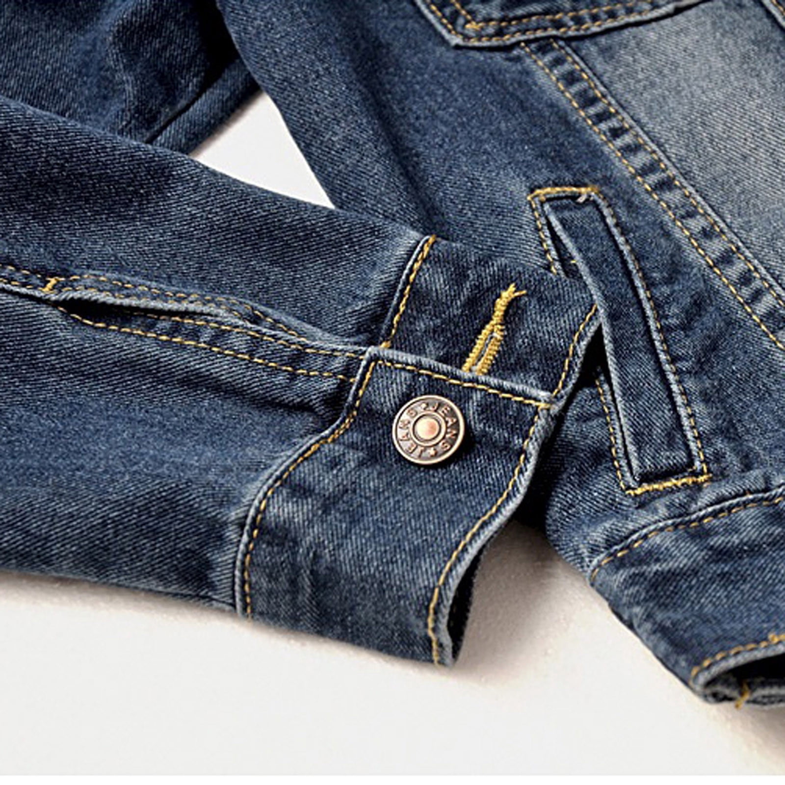 Clearance Sales Women's Fleece Jackets & Coats Women Vintage Button Down Distressed Short Denim Jean Jacket Coat With Pocket