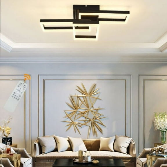 Ceiling Mount Ceiling Light Dimmable Chandelier Lamp Remote Control 3000-6500K