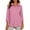 A Pink, variant on Sweatshirt Dqueduo Women's Fall/Winter Casual Lapel Button-Front Sweatshirt – Three-Quarter Sleeves Blue XL