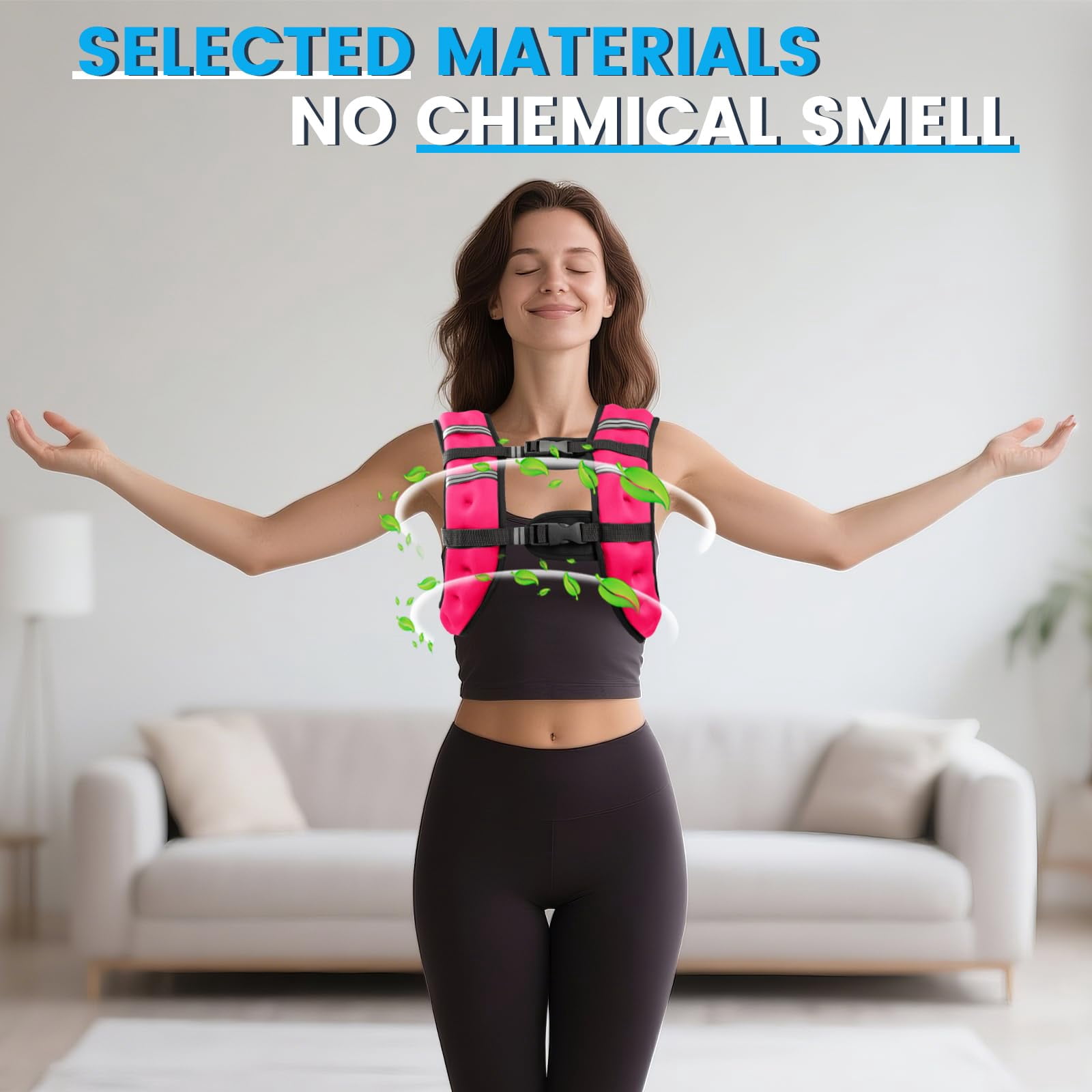 Pink 12LB Weighted Vest for Men and Women Workout Fitness