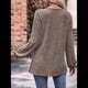 thumbnail image 4 of Camisas de Larga para Mujer, Moda Otoño 2025, Blusas Elegantes e Informales, Blusas Tipo Túnica Plisadas con Cuello Redondo. Caqui L, 4 of 10