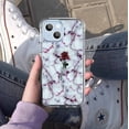 thumbnail image 5 of Marble Flower Case for iPhone 14,Aesthetic Art Design Pattern Soft TPU Bumper Case Cover, 5 of 5