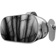 Decal style Skin Wrap compatible with Oculus Go Headset - Lightning Black (OCULUS NOT INCLUDED)