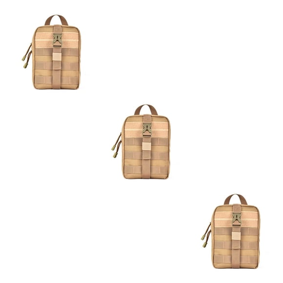 Advancent Bolsa de almacenamiento al aire libre Camping Senderismo Accesorios de supervivencia Riñonera Pesca Montañismo Bolsillo Oxford Paquete de Caqui 3piezas Advancent CBP186752