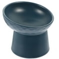 thumbnail image 1 of Miangastore Elevated Cat Dish Round Ceramic Bowl Navy for Home Use 1Pack, 1 of 9
