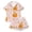 H550 Pink, variant on SJLDQY Halloween Pajamas for Girls Pumpkin Print Short Sleeve Shirts and Shorts 2 Piece Loungewear Sets Casual Sleepwear Button Down Pj Sets