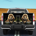 thumbnail image 3 of Lotusprinthandmade 3D Lion Lovers Tailgate Wrap 2 Sizes (26"x66"), lion 3d graphic tailgate graphic cover, 3 of 5