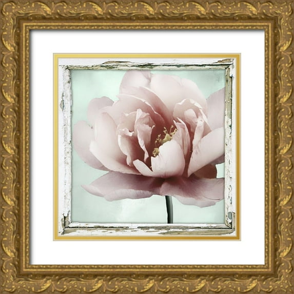 Sommers, Mindy 12x12 Gold Ornate Wood Framed with Double Matting Museum Art Print Titled - Garden and Mint I