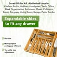 thumbnail image 2 of Bamboo Kitchen Drawer Organizer, Expandable Wood Utensil Tray, Adjustable Silverware Organizer with 9 Compartments for Fork, Spoon & Knife Utensils$$Home Decor, Kitchen, & Other, 2 of 9