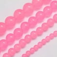 thumbnail image 3 of U8MO 5 Strd 6mm Round Natural Dyed Malaysia Jade Stone Beads Smooth Tiny Loose Spacer-Hot Pink, 3 of 3