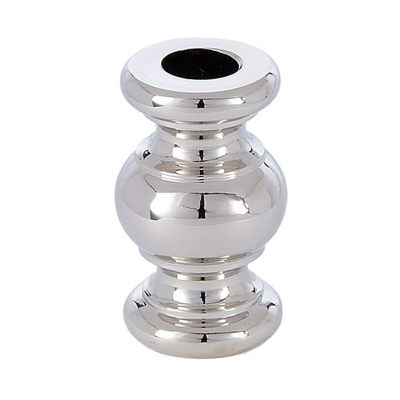 B&P Lamp® 1-1/2 Inch Turned Brass Spindle, Slips 1/8IP, Nickel Plated