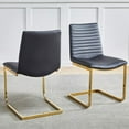 thumbnail image 5 of Best Master Furniture  Grea Fabric Upholstered Side Chair (Set of 2) White/Gold Gold Finish, 5 of 5