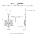 thumbnail image 5 of Rosec Jewels Lab Created Diamond Snowflake Pendant with Chain (Ef-Vs Quality) - Winter Necklace for Christmas - Ready to Gift for Women, 14K White Gold, 5 of 7