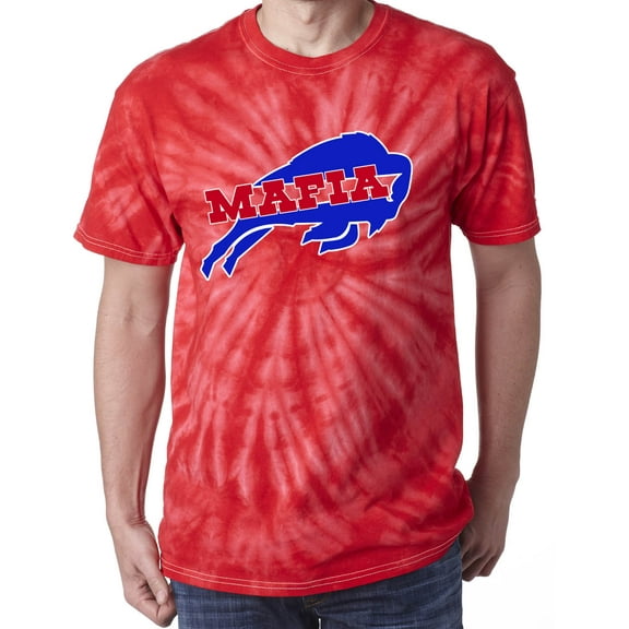 TIE-DYE RED Bills Mafia Logo T-shirt ADULT