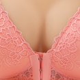 thumbnail image 4 of CHUANK Women‘s Front Closure Bras Plus Size Full Coverage Underwire Unlined Bra Women‘s Large Lace Breathable Front Opening Bra Wrapped Up Cup Side Fold Breast Lift Bra, 4 of 4
