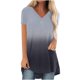 thumbnail image 2 of Puntoco - Blusa holgada de manga corta con cuello en V y estampado degradado a la moda para mujer Puntoco Puntoco-1556, 2 of 5