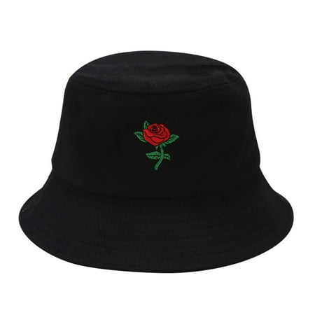 

Heiheiup Adult Sunscreen Flower Women Print Outdoors Men Fisherman Unisex Rose Cap Hat Baseball Caps Drill Hat
